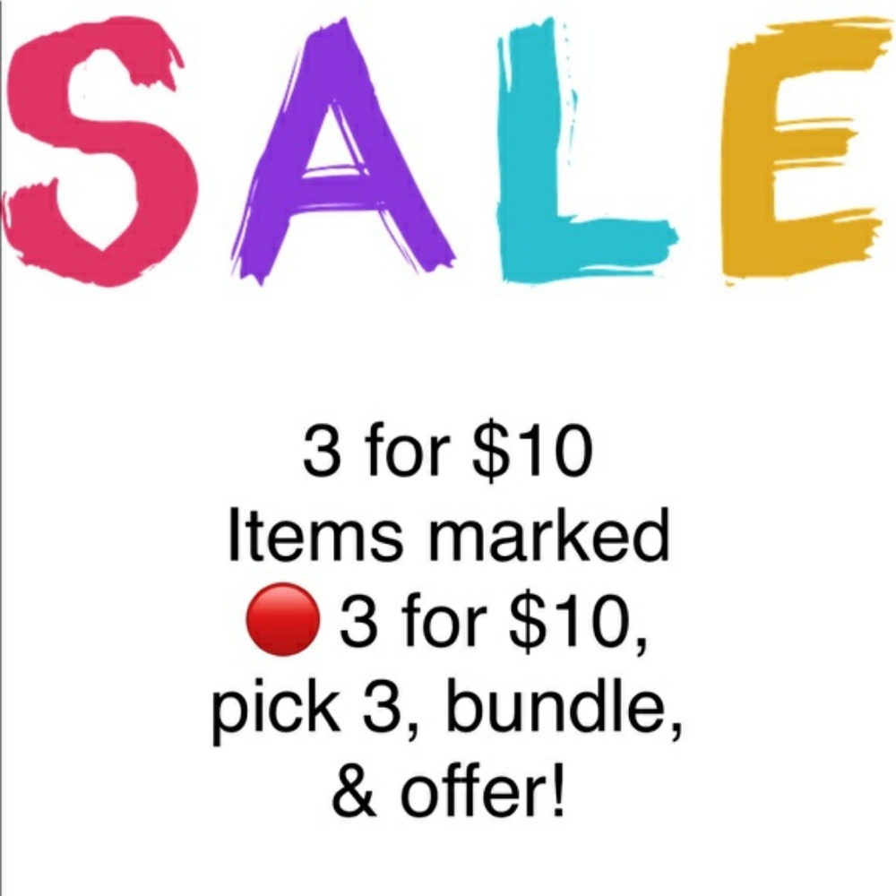 Everything that says 3 for $10